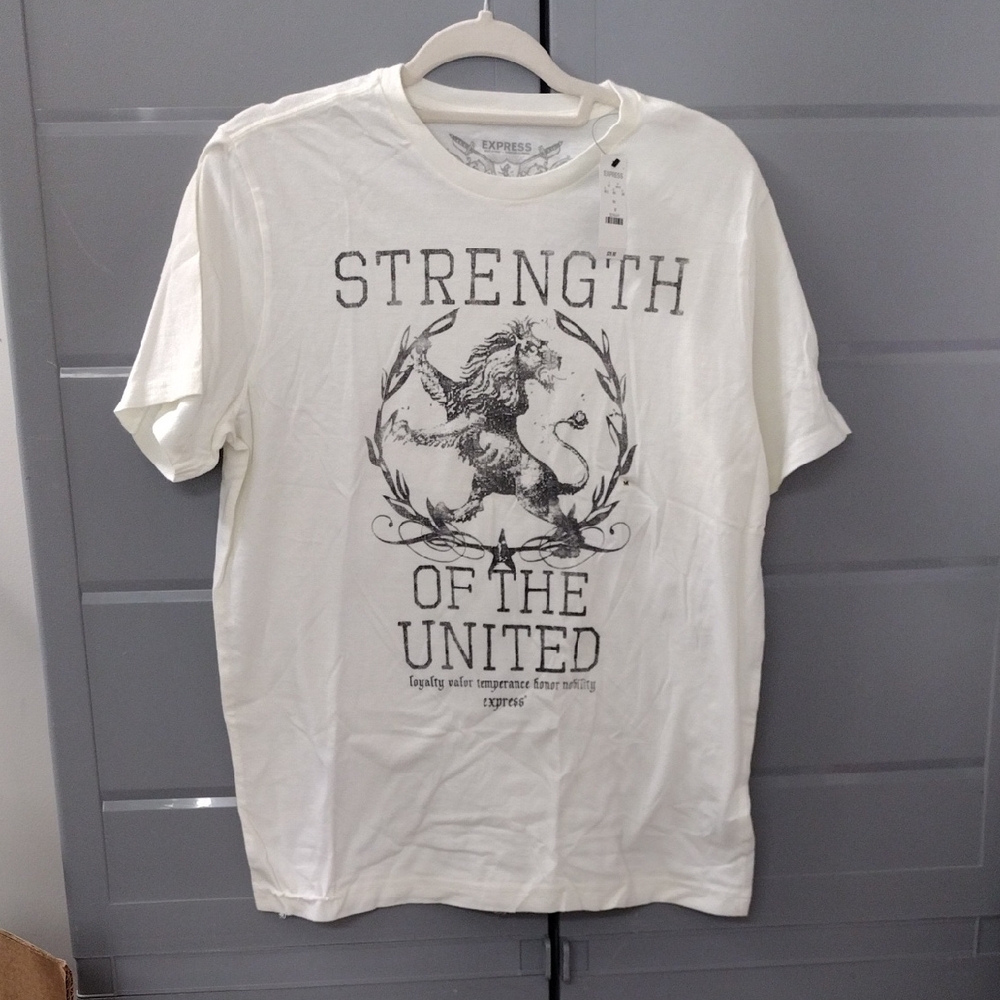 Express White Graphic T-Shirt for Men